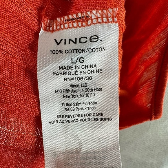 Vince Wide Rib Square Neck Tank Top Size Large Burnt Orchid - Picture 5 of 10